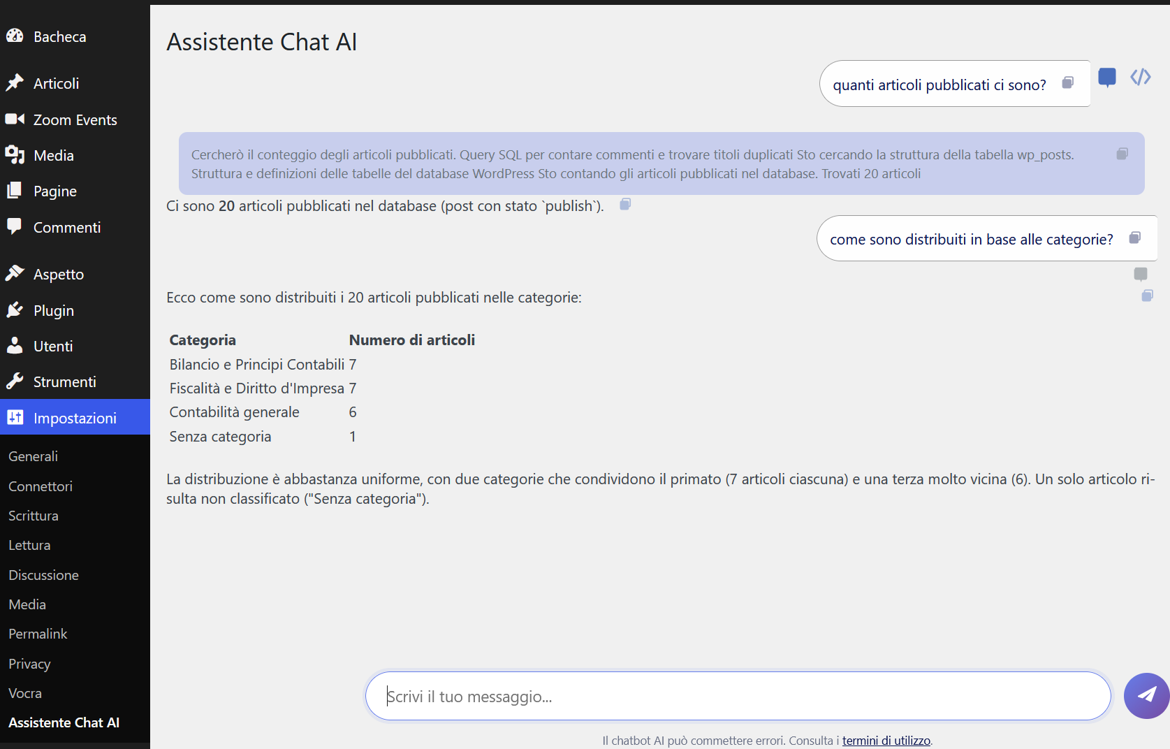 Assistente AI amministrativo