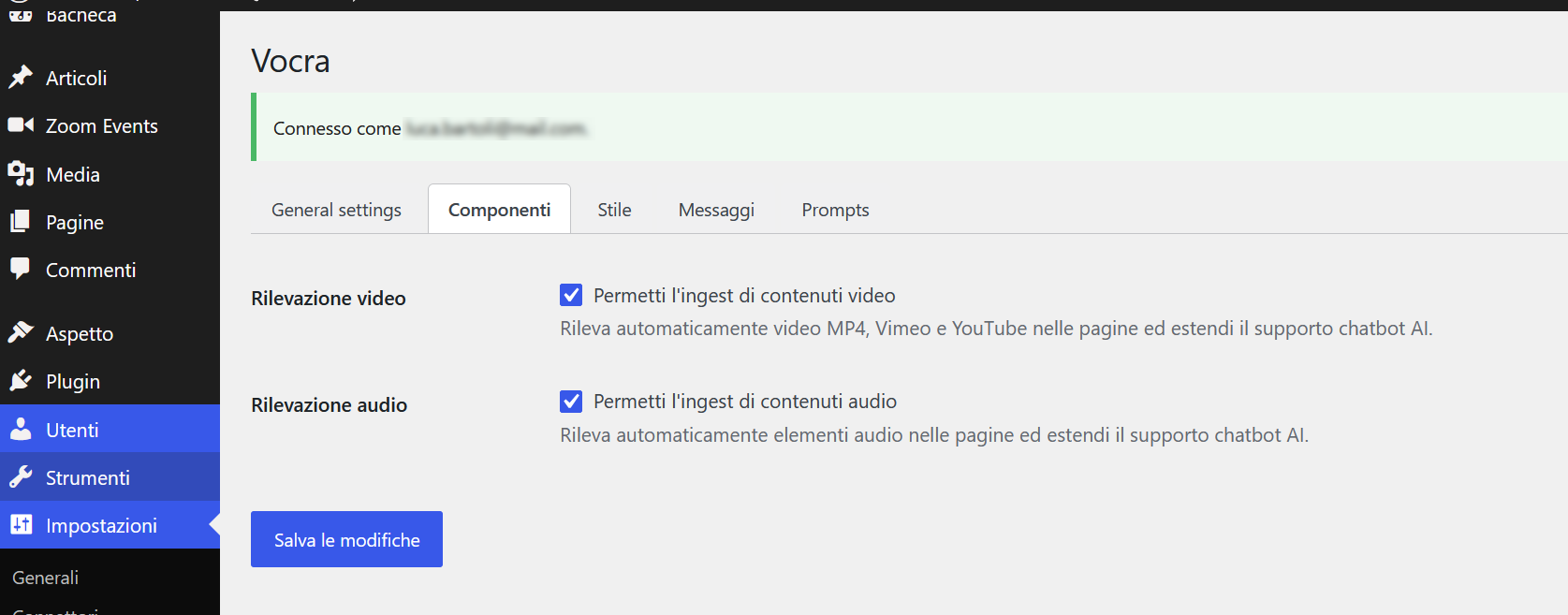 Riconoscimento automatico di video e audio